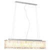 vidaXL Plafondlamp met kristallen kralen 104 cm zilverkleurig