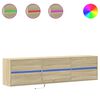 vidaXL Tv-wandmeubel met LED-verlichting 180x31x45 cm sonoma eiken