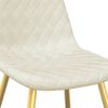 vidaXL Eetkamerstoelen 6 st fluweel crèmewit