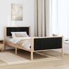 vidaXL Bedframe Bruin en zwart 100 x 200 cm Massief grenenhout