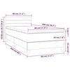 vidaXL Boxspring met matras en LED fluweel donkergroen 80x200 cm