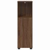 vidaXL Badkamer Kast Bruin Eiken 30 x 35 x 95 cm Bewerkt hout & Metaal