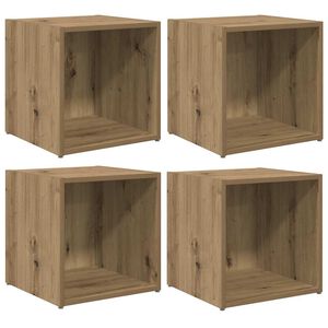 vidaXL Tv-meubelset 4 st Artisan Eiken Bewerkt hout