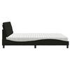 vidaXL Bed met matras stof zwart 180x200 cm