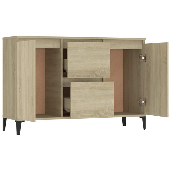 vidaXL Dressoir 102x35x70 cm bewerkt hout sonoma eikenkleurig