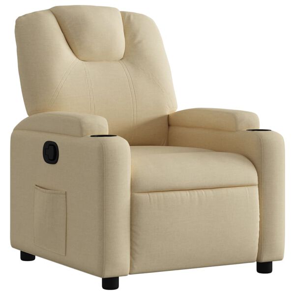 vidaXL Relaxfauteuil Crème Stof