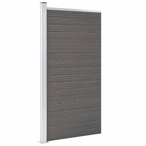 vidaXL Schuttingpaneel 95x186 cm HKC grijs