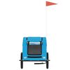 vidaXL Hondenfietstrailer oxford stof en ijzer blauw