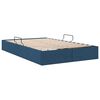 vidaXL Opslag bed met matras met hoofdeinde Blauw 120 x 200 cm Stof