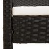 vidaXL Tuinbank met kussen 105 cm poly rattan zwart
