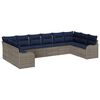 vidaXL Bankstel 10 st Grijs Polyester