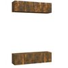 vidaXL Tv-meubelen 4 st 60x30x30 cm bewerkt hout gerookt eikenkleurig