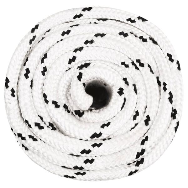 vidaXL Werktouw 16 mm 100 m polyester wit