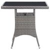 vidaXL Tuintafel 80x80x74 cm poly rattan grijs