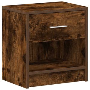 vidaXL Nachtkastje met lade 39x28x41 cm gerookt eikenkleurig