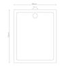 vidaXL Douchebak rechthoekig 80x100 cm ABS
