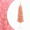 vidaXL Smalle kunstkerstboom met kerstballen 150 cm 150 LED's Warmwit