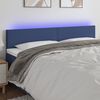 vidaXL Hoofdbord LED 180x5x78/88 cm stof blauw