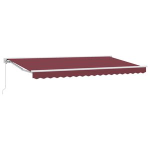 vidaXL Zijde Frame Bordeauxrood 350 x 200 cm Polyester met PU-coating
