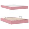 vidaXL Opbergbed met matras met matras Roze 140 x 200 cm Fluweel
