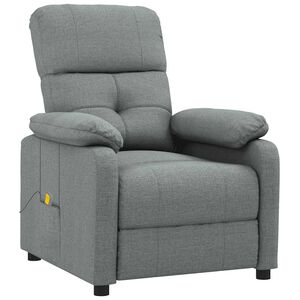 vidaXL Massagestoel stof donkergrijs