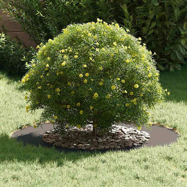 vidaXL geschikt voor platte boomring Zwart &Oslash;50 / 80 cm Staal