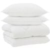 vidaXL Winter Dekbed met kussen 3 pcs Wit Microvezel