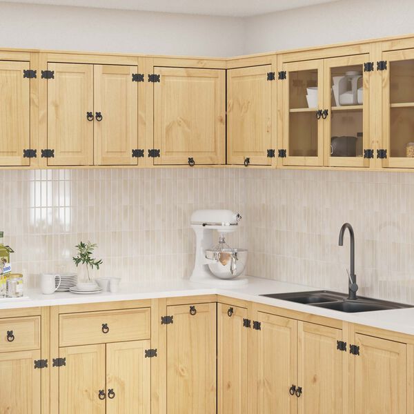 vidaXL Kast met plank Honing 80 x 80 x 60 cm Massief grenenhout