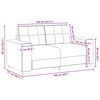 vidaXL Loveseat bank 160x77x82 cm stof zwart