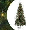 vidaXL Kunstkerstboom met 300 LED met standaard Groen 210 cm PE en PVC
