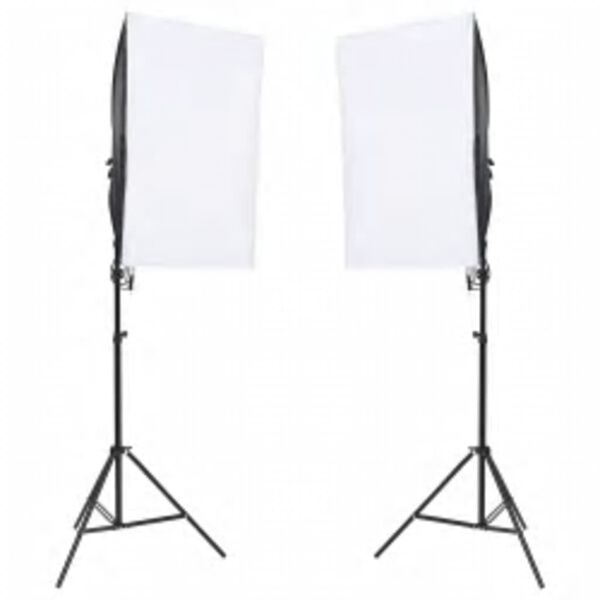 vidaXL Fotostudioset met verlichtingsset en achtergrond