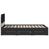 vidaXL Bedframe met lade Zwart 120 x 200 cm Geconstrueerd hout
