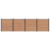vidaXL Hekpaneel 4 pcs WPC en Aluminium Bruin