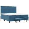 vidaXL Boxspring bed met matras Donkerblauw 180 x 200 cm Fluweel