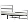 vidaXL Bedframe met hoofd- en voeteneinde metaal zwart 80x200 cm