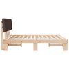 vidaXL Bedframe met Gevoerd Hoofdgedeelte Taupe 180 x 200 cm