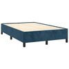 vidaXL Boxspring met matras en LED fluweel donkerblauw 120x190 cm