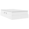vidaXL Opslag bed met matras met matras Wit 120 x 200 cm Nep Leer