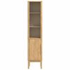 vidaXL Hoge badkamerkast met plank FLORO Wasbruin 35 x 30 x 160 cm