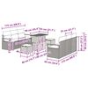 vidaXL Tuinbankenset met kussen 9 pcs Zwart poly rattan