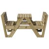 vidaXL Picknicktafel voor kinderen 88x122x58 cm ge&iuml;mpregneerd hout