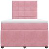 vidaXL Boxspring met matras fluweel roze 120x200 cm