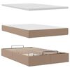 vidaXL Ottoman bed met matras 120x190 cm kunstleer cappuccinokleurig