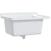 vidaXL Gootsteen wandgemonteerd 60x40x28 cm hars wit
