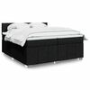vidaXL Boxspring met matras stof zwart 200x200 cm