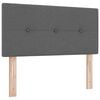 vidaXL LED Hoofdbord met LED-stripverlichting Donkergrijs 100 cm Stof