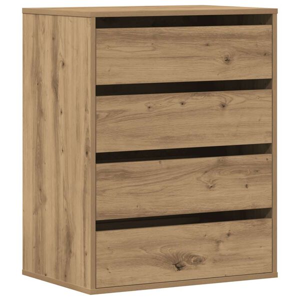 vidaXL Ladekast 60x41x76 cm bewerkt hout artisanaal eikenkleurig