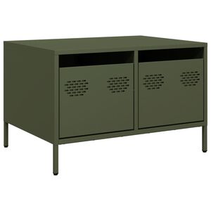 vidaXL Tv-meubel 68x50x43,5 cm koudgewalst staal olijfgroen