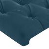 vidaXL Hoofdbord met randen 103x23x78/88 cm fluweel donkerblauw