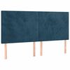 vidaXL Boxspring met matras en LED fluweel donkerblauw 180x200 cm